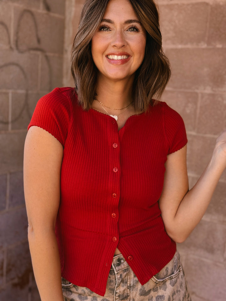 Free People | Most Wanted Cardi - Red