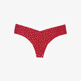 Commando | Classic Print Thong -Metallic Star Red
