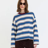 Daze | Salinas Easy Long Sleeve Tee -  Cove Stripe