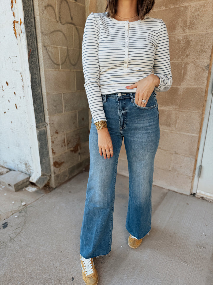 Dear John | Fiona Wide Leg Jean - Natal