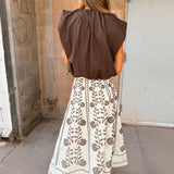 J. Marie Maelan Midi Skirt - Cream