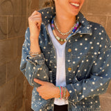 Tobie Beaded Disc Necklace- Pastel