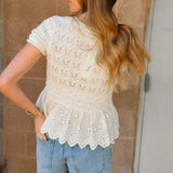 By Together | Sophia Peplum Top - Ivory