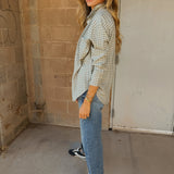 Z Supply | River Plaid Button Up - Emerald Cove