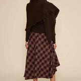 Lucy Paris | Mikey Ashymmetrical Skirt - Brown
