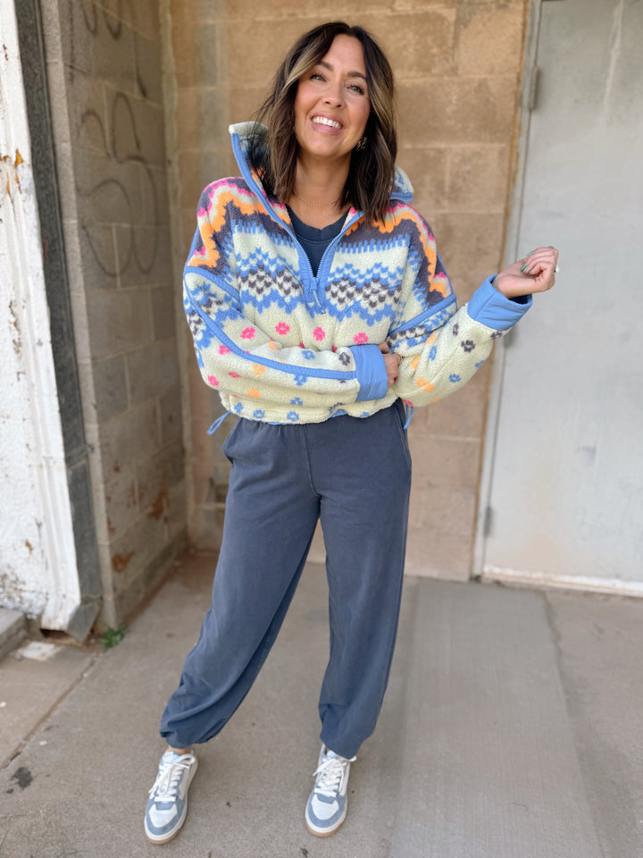 FP Movement | Printed Mountain High 1/2 - Isle knit Spring Meadow