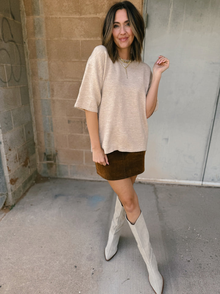 Free People | Margot Sweater Tee - Pearl Melange