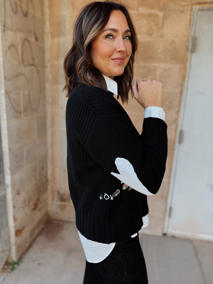 Kerri Rosenthal | Marlow Imperfect Heart Sweater - Black