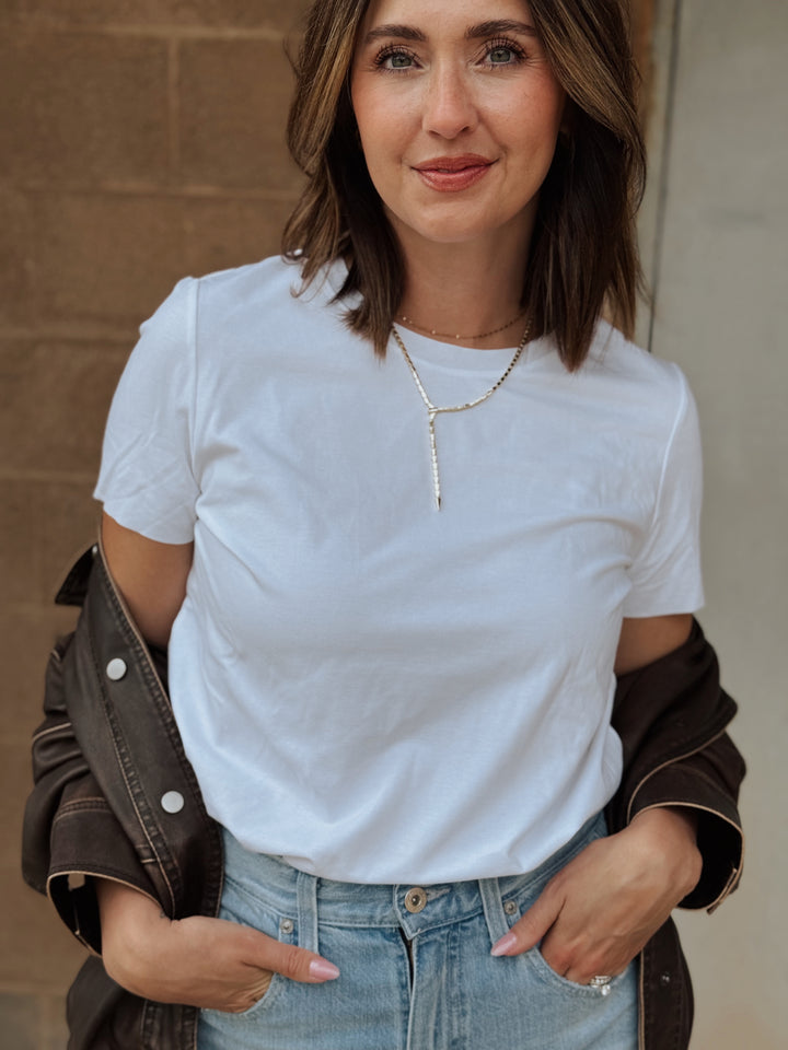 Commando | Essential Cotton Tee Bodysuit- White