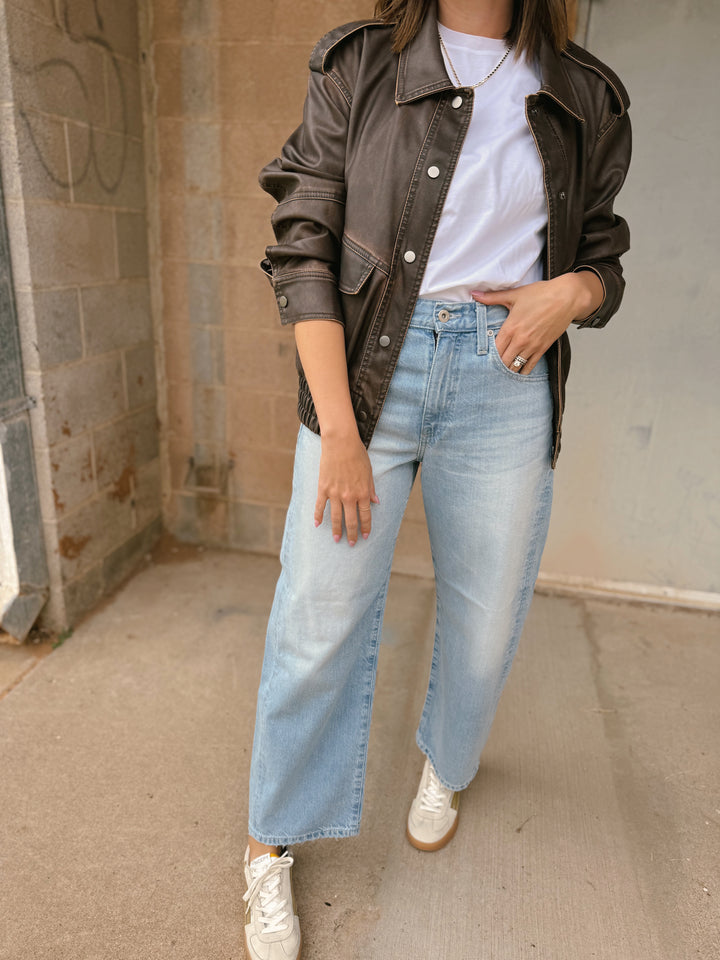 AG Jean | Hattie High Rise Barrel - Allusion Destructed