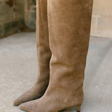 Free People | Kiki Kitten Heel Boot - Tan Suede