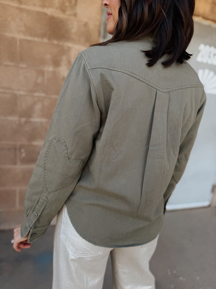 Kerri Rosenthal | Pia Love Brigade Shirt - Army Green