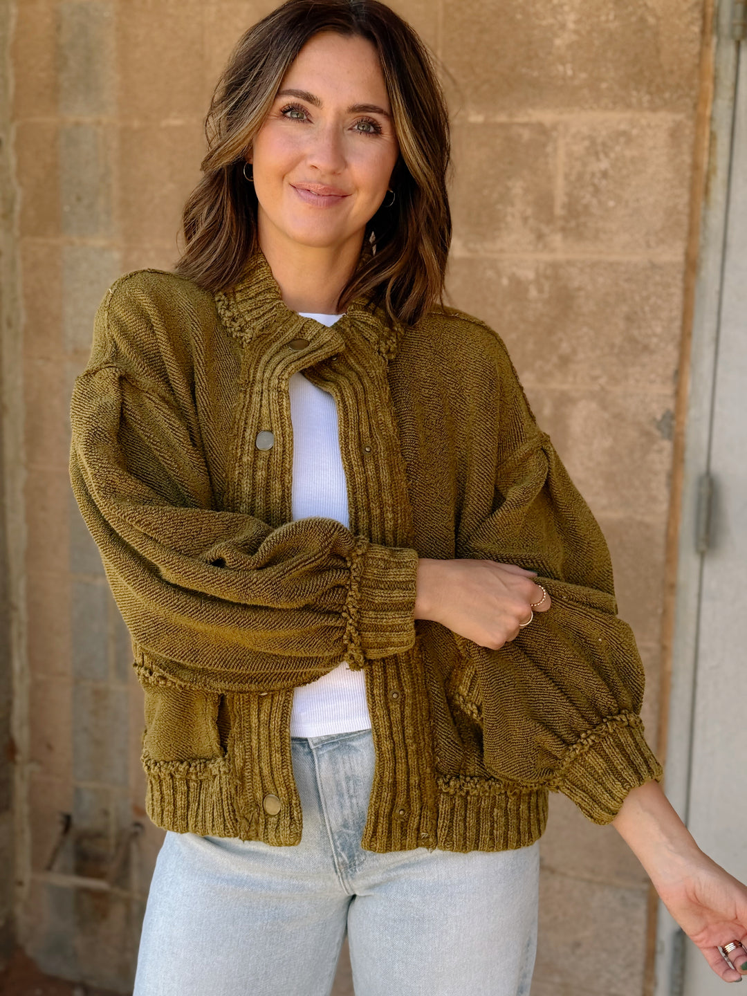 We The Free | Cute In this Cardi - Fir Green