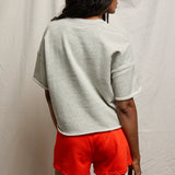 Perfect White Tee | Ezra French Terry Short Sleeve Sweatshirt - Heather Grey