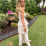 ZOE & CLAIRE | Floral Printed Tiered Dress - Pink Multi