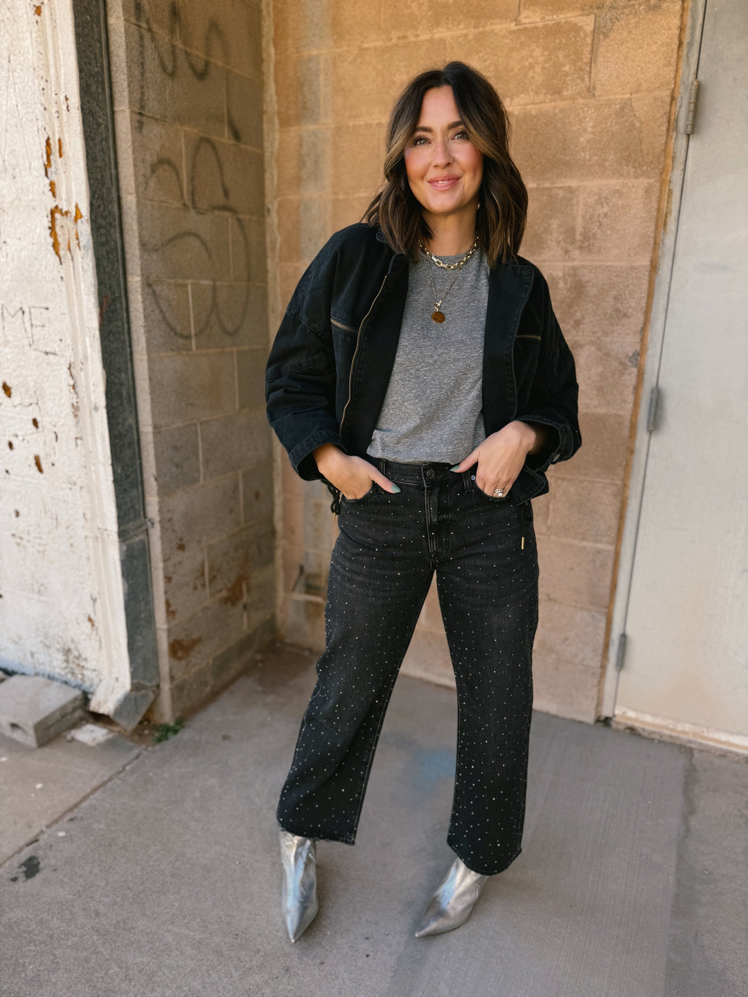 Perfect White Tee | Harley Boxy Crew - Heather Grey