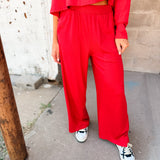 By Together | Daily Ease Pants Knit - Red