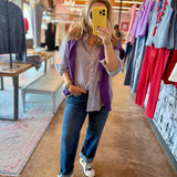 The Shirt | The Gameday Boyfriend - Purple Stripe