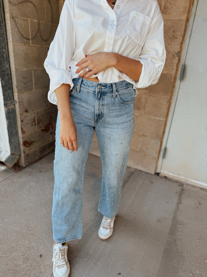 Pistola | Lexi Mid Rise Bowed Straight - Aries