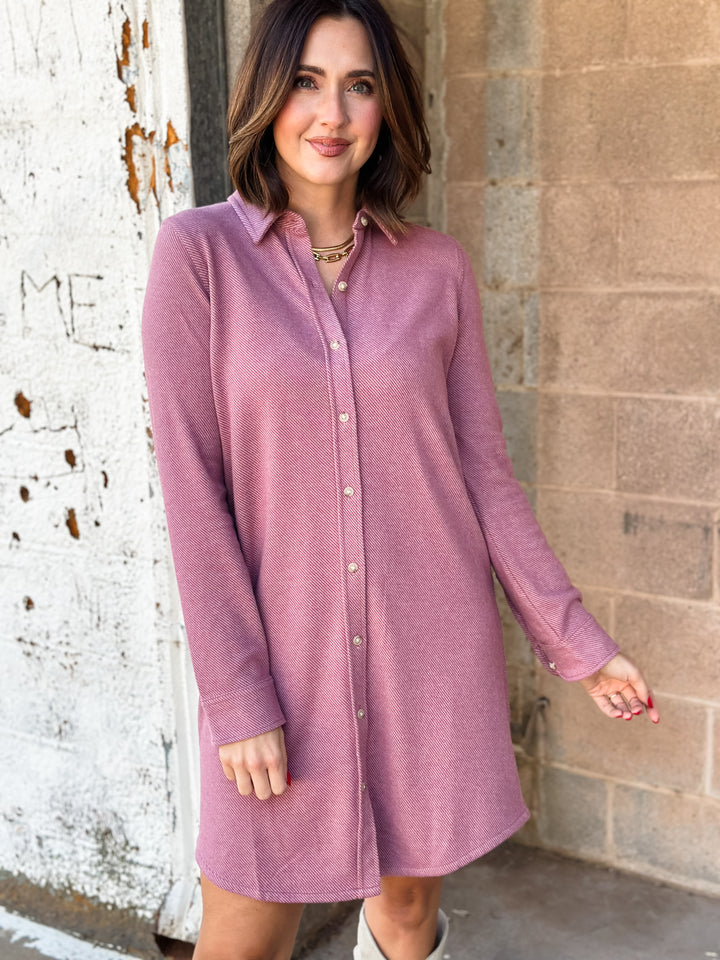 Faherty | Legend Sweater Dress -  Rose Twill