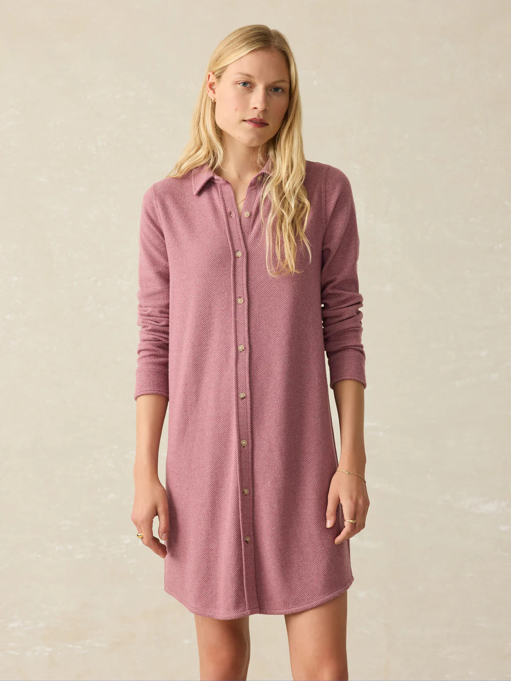 Faherty | Legend Sweater Dress -  Rose Twill