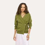 Kerri Rosenthal | Jackie Cotton Cardigan - Light Army Green