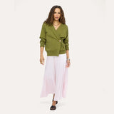 Kerri Rosenthal | Jackie Cotton Cardigan - Light Army Green