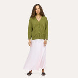 Kerri Rosenthal | Jackie Cotton Cardigan - Light Army Green