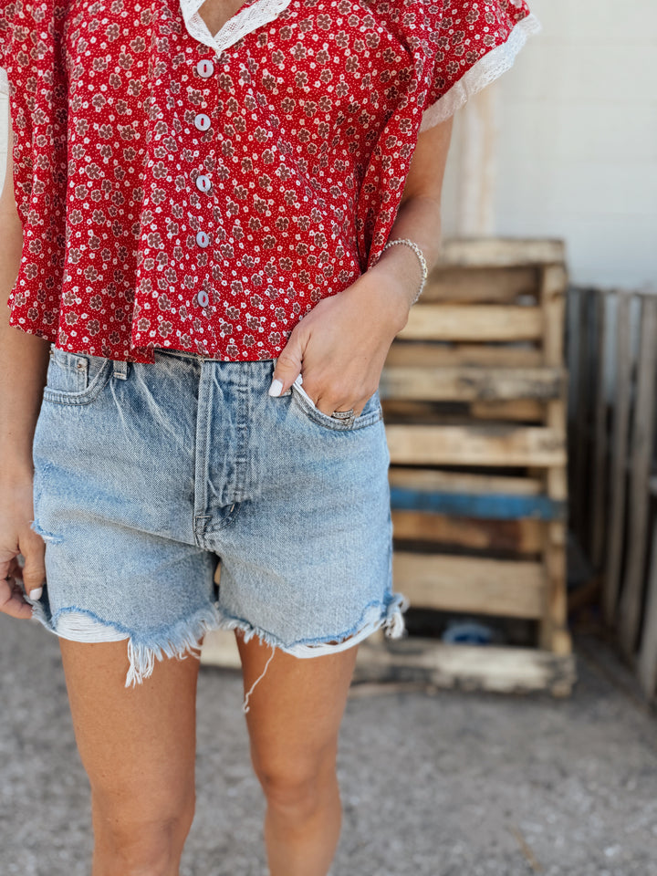Pistola | Nova High Rise Cut Off Short - Garcon Vintage
