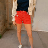 Daze | Troublemaker High Rise Short - Chili Chili Pepper