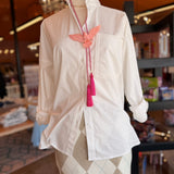 The Shirt | The Boyfriend Shirt - White Topstitch