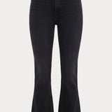 Good American | Soft Tech Good Legs Crop Mini Boot Jean - Black