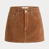 Good American | The Better Than Suede Mini Skirt - Cafe Clay