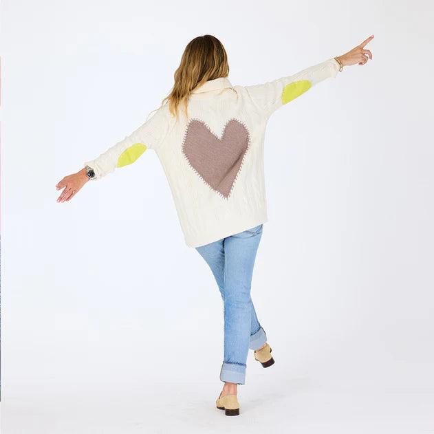 Kerri Rosenthal | Shawl Collar Helen Imperfect Heart Cardigan - Natural