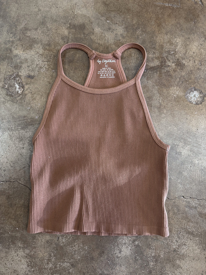 Knock Out Halter Top Seamless | Vintage Mocha