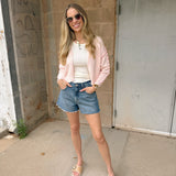 Kerri Rosenthal | Sienna Cardigan - Sugar Pink