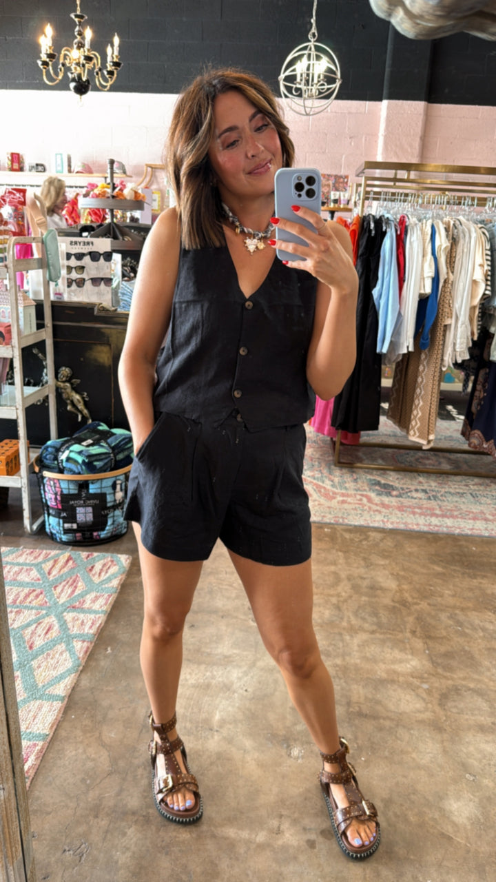 Z Supply | Marta Linen Vest - Black