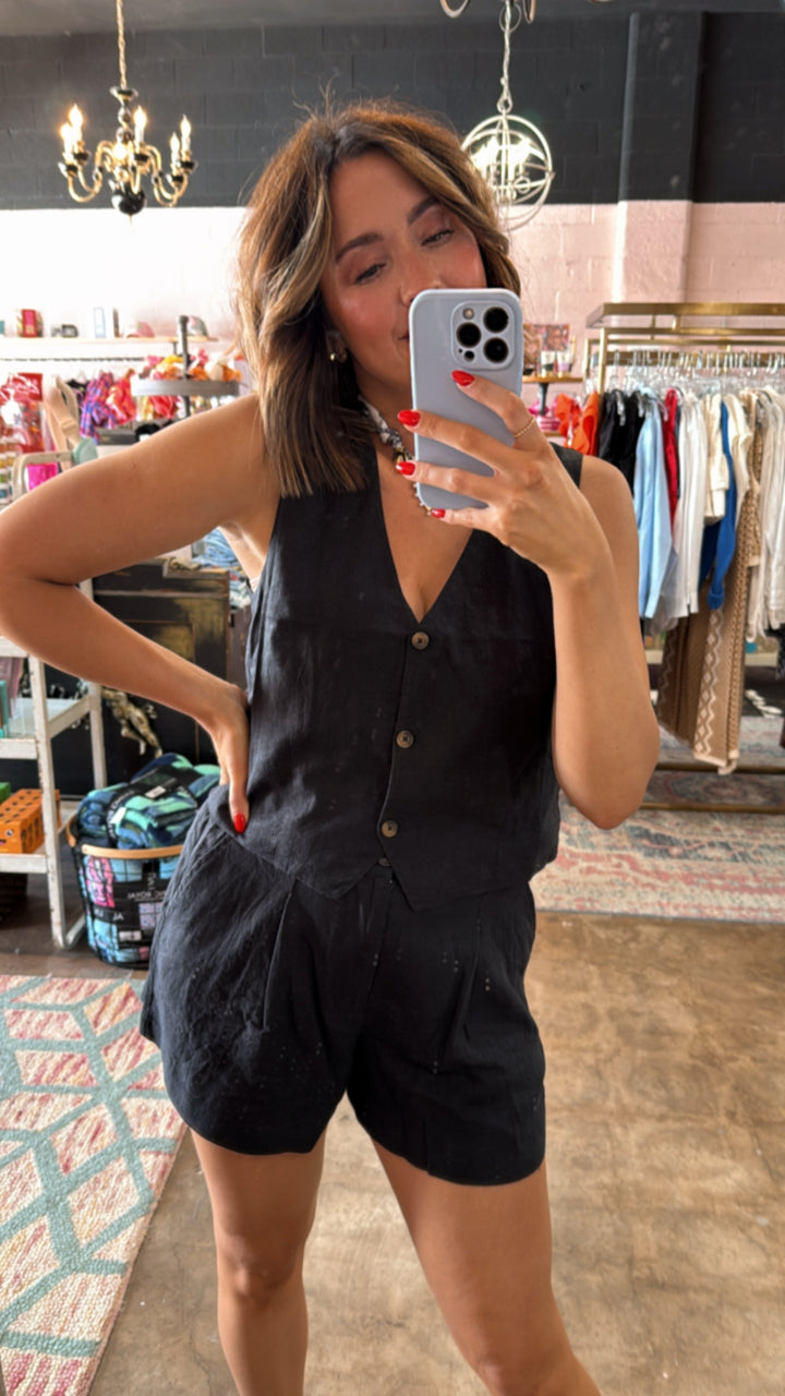 Z Supply | Marta Linen Vest - Black