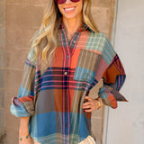 Free People | Ashley Plaid Shirt - Ginger Combo