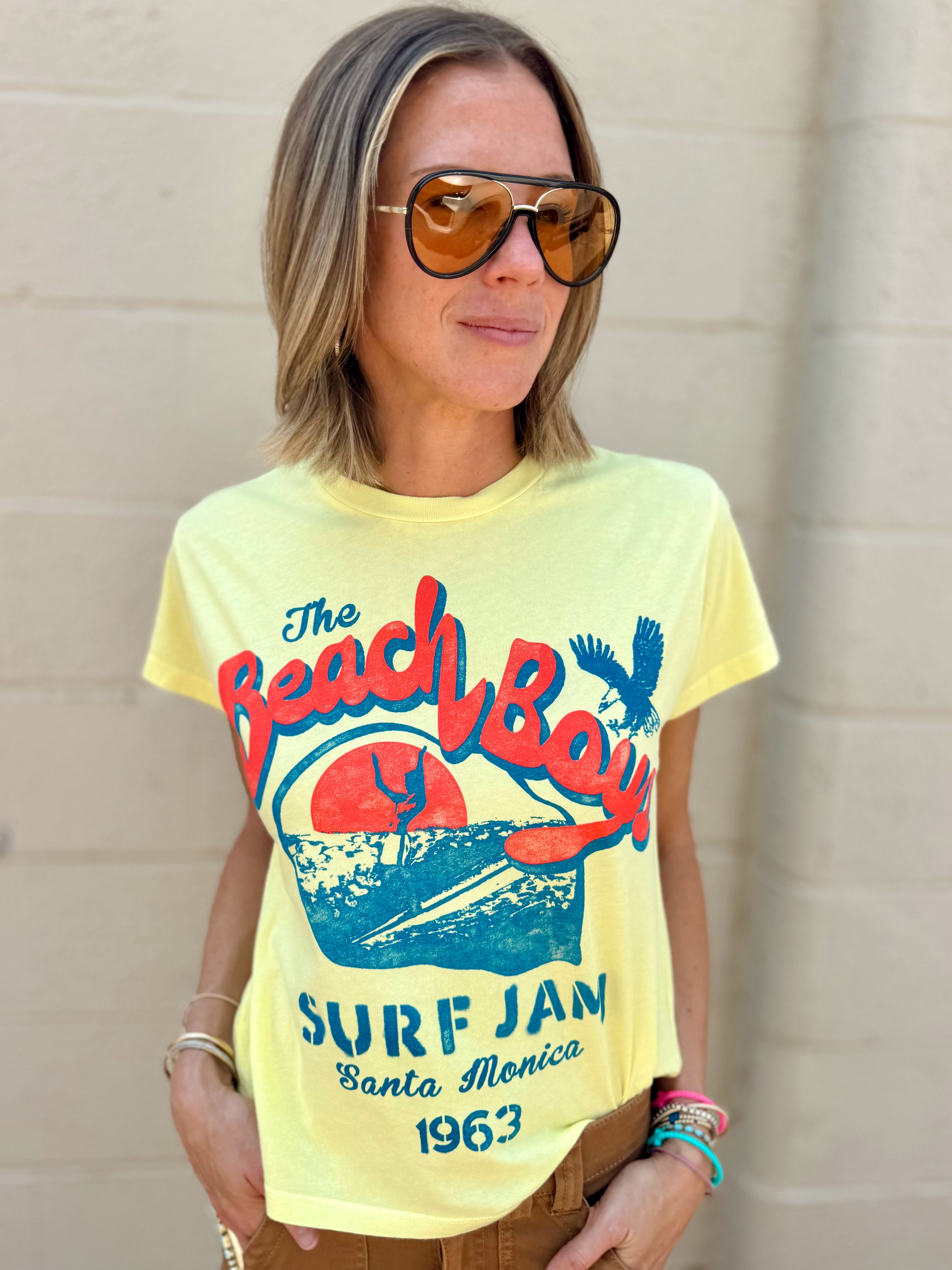 Daydreamer | The Beach Boys Surf Jam Solo Tee -Lemon