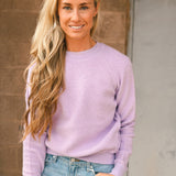 Perfect White Tee | Ziggy Reverse Fleece Long Sleeve Sweatshirt - UltraViolet