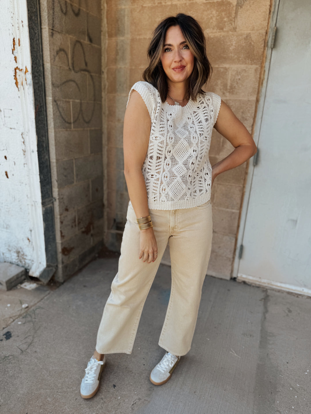 Pistola | Lexi Mid Rise Bowed Straight - Sand Dollar
