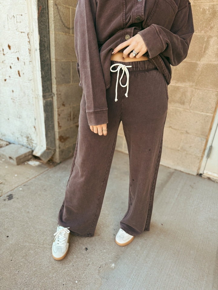 Z Supply | Hunter Knit Pant - Chocolate Cherry