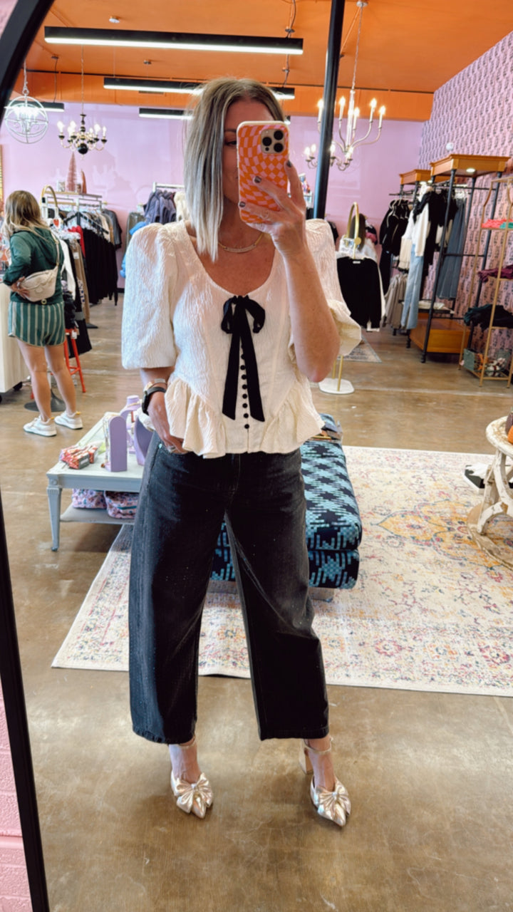 Free People | Pamela Bow Top - White Alyssum