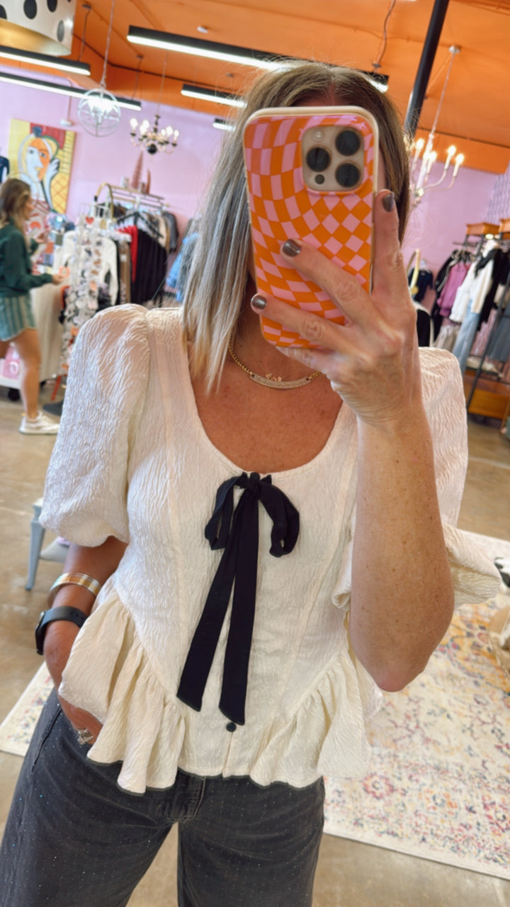 Free People | Pamela Bow Top - White Alyssum