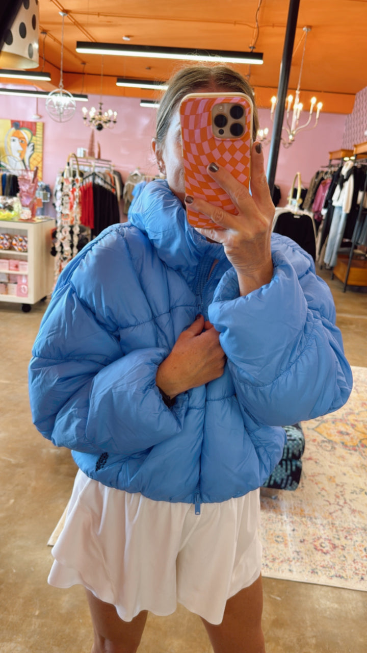 Free People | In A Bubble Puffer Jacket - Rivera Blue