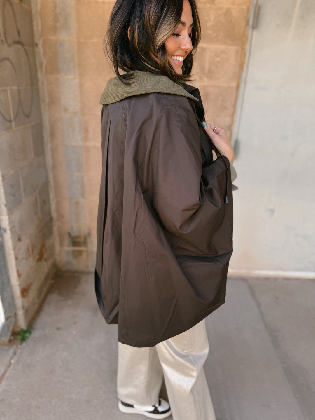 Free People | Bailey Cape- Italian Mocha