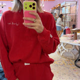 LivyLu | Texas Tech Red Raiders Stitched Red Signature Waffle Top - Red