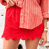 Free People | Eyes on You Skort - High Risk Red