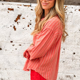Free People | Striped Linen Laurel - Cinnamon Combo